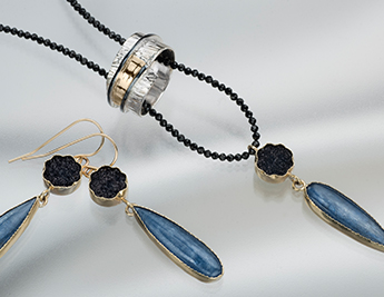 Indigo Collection | 925 Sterling Silver & 9K Gold Jewelry with Kyanite and Spinel