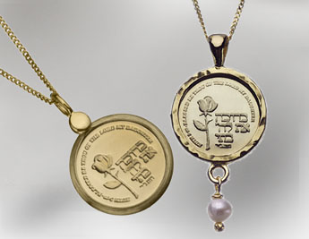 A Daughter's Blessing Adillion | State Medal set in 14K Gold Jewelry