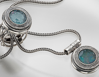Ancient Roman Glass Collection | 925 Sterling Silver Jewelry with Roman Glass