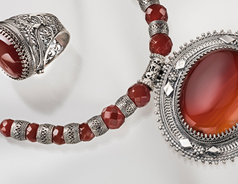 Orange Sunset Sky Collection | Filigree 925 Sterling Silver Jewelry with Carnelian