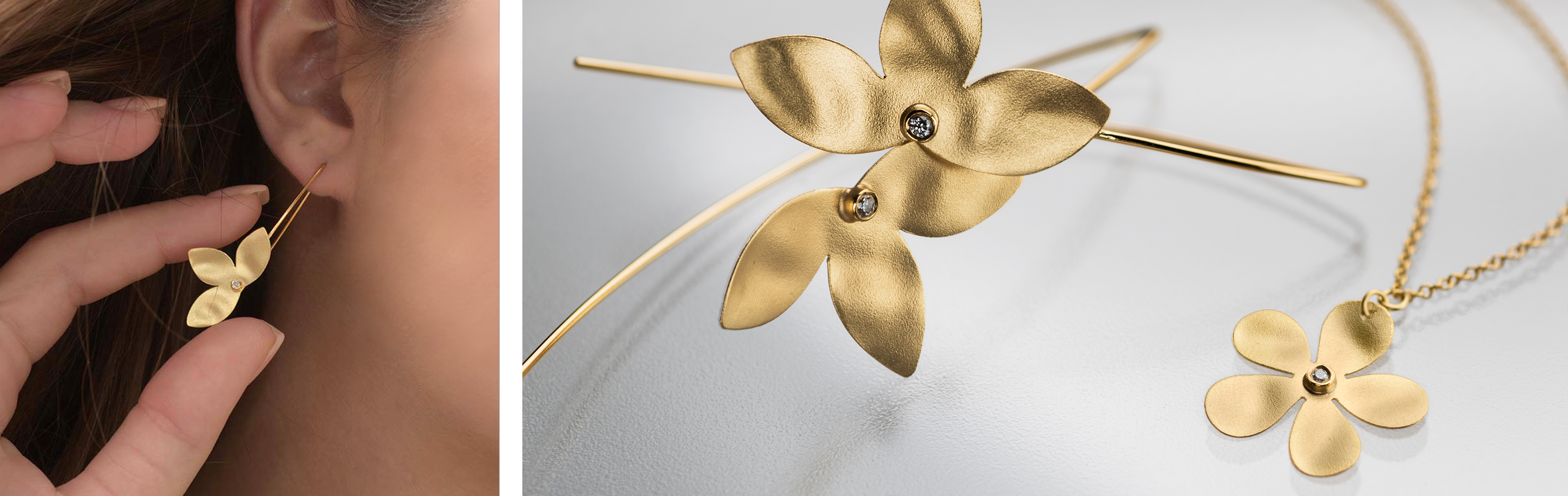 Bouquet Collection | 14K Gold and Diamond Jewelry