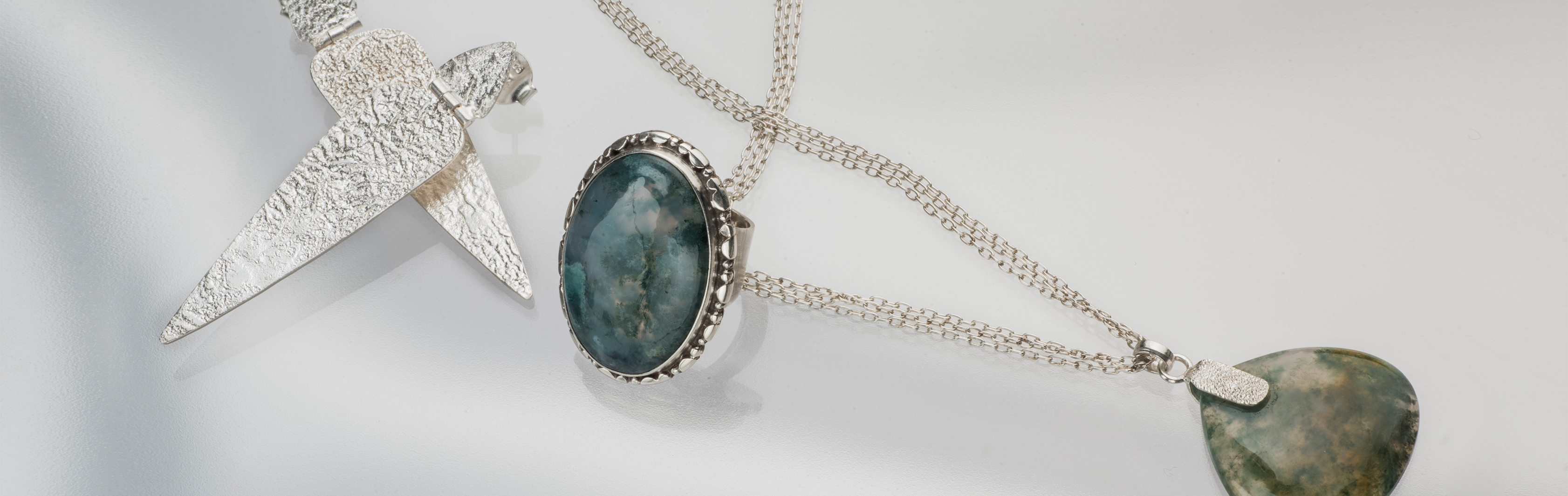 Black Sea Collection | 925 Sterling Silver Jewelry with Ocean Jasper, Labradorite, Moonstone and Agate
