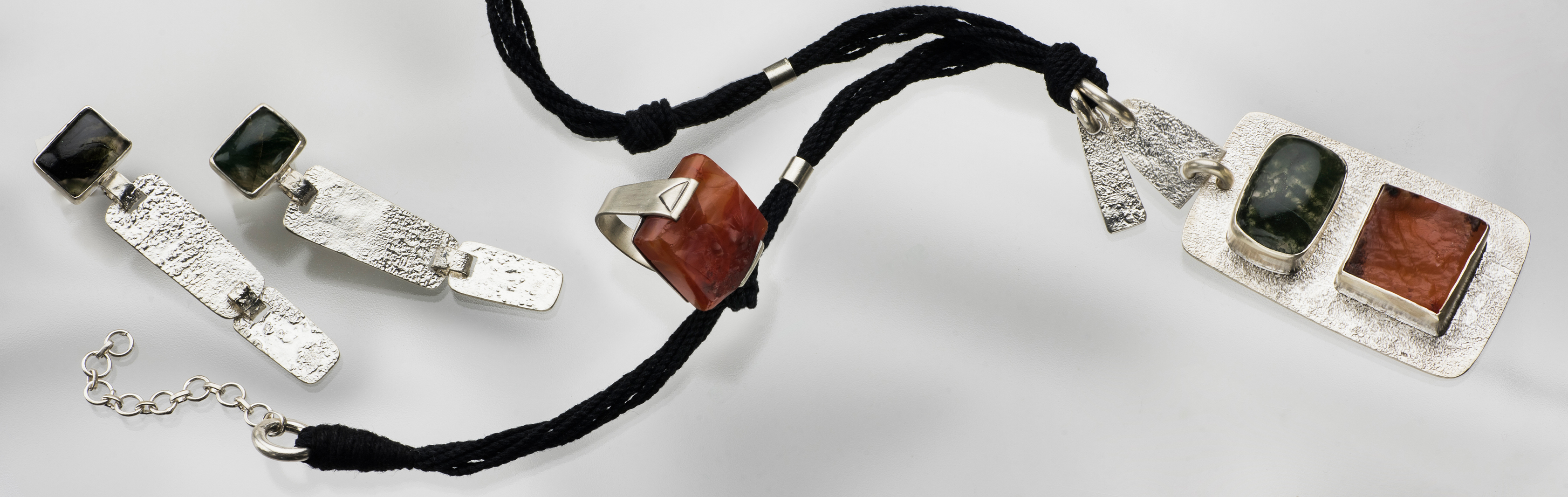 Mother Earth Collection | 925 Sterling Silver Jewelry with Jasper, Carnelian and Moss Agate