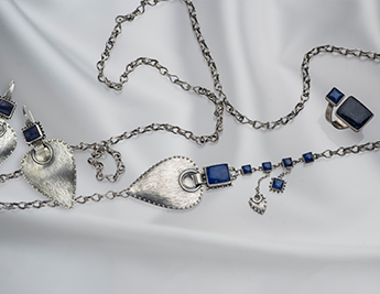Depth Collection | Limited Edition 925 Sterling Silver Jewelry with Lapis Lazuli Sodalite
