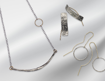 Curves Collection | White, Oxidized & Gilded Silver Jewelry