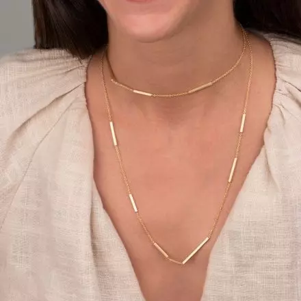 14k Gold Long Necklace