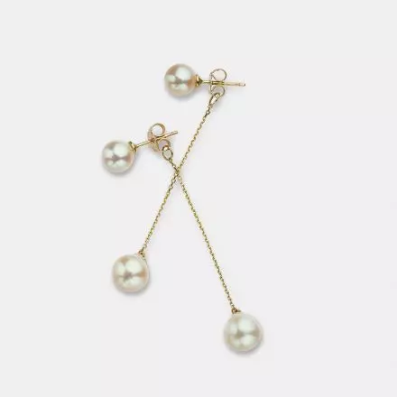 14K Gold Earrings with Pearls