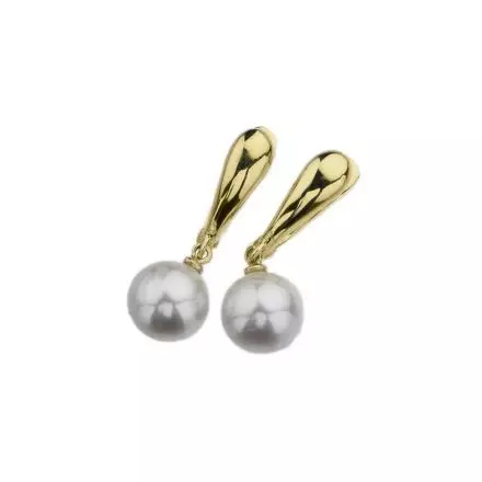 14K Gold Gypsy Earrings with Pearls