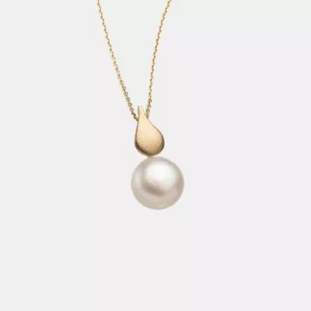14K Gold Necklace Pearl pendant