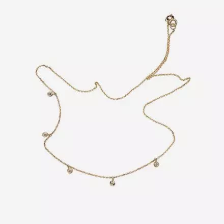 14K Gold Necklace with Diamonds 