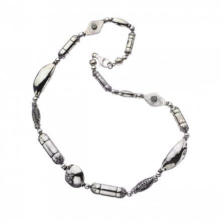 Handcrafted, Yemenite design Silver Link Necklace