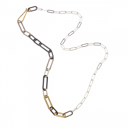Silver and Goldfield Necklace