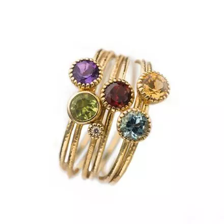 The Best - combination of 14k Gold Inspire Rings with Natural Gems