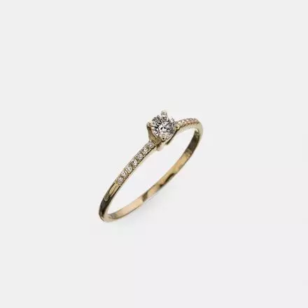 14k Yellow Gold Ring set with Diamonds 0.27ct