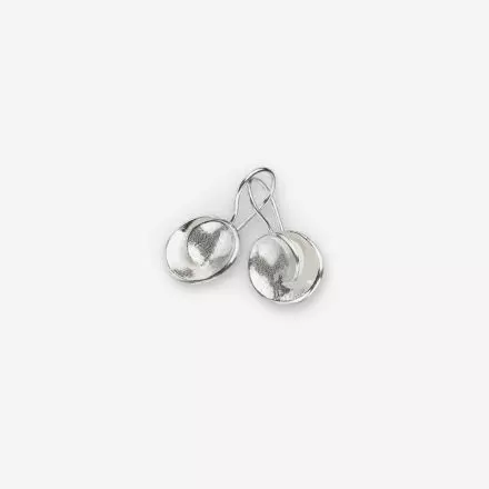 Silver Curved Spiral Earrings