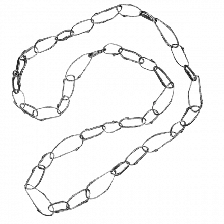 Silver Amorphous Link Necklace
