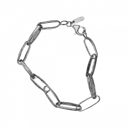 Rectangular Link Silver Bracelet