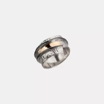9K Gold and Silver Ring