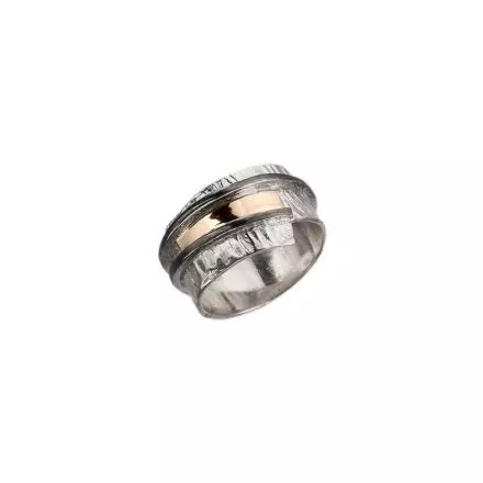9K Gold and Silver Ring