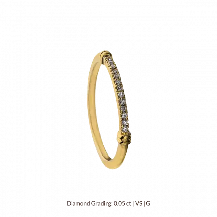 14k Yellow Gold Ring with Diamonds 0.05ct