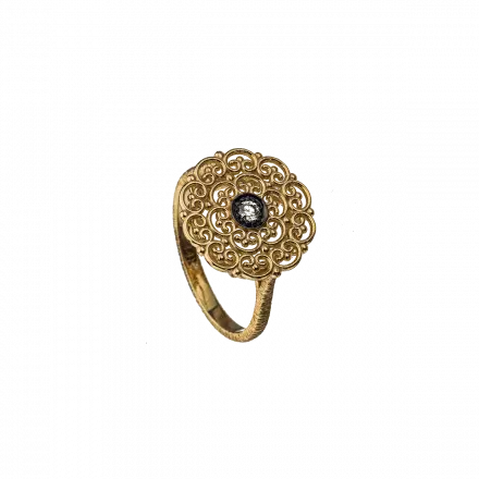 14K Gold Ring with Diamond