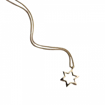 14K Gold Necklace with Star of David