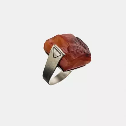 Silver Ring with Carnelian