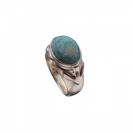 Silver Ring with Larimar