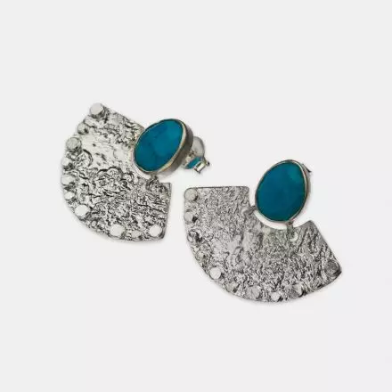 Silver Earrings and Turquize