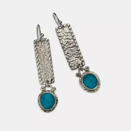 Silver Earrings and Turquize