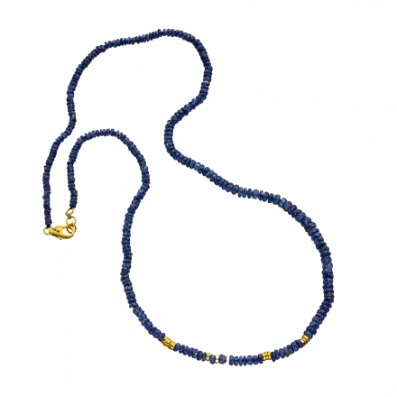 Burmese Saphire 50C Necklace with 14K Gold