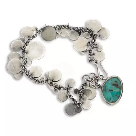 Silver Bracelet with Tourquize