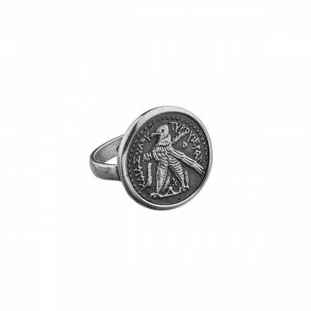 Silver Coin set with ancient Roman Coin replica