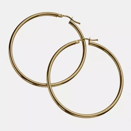 14k Gold Hoop Earrings, diameter 40mm