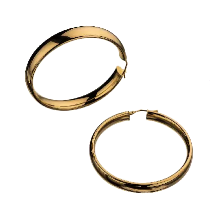 14k Gold Hoop Earrings 40mm