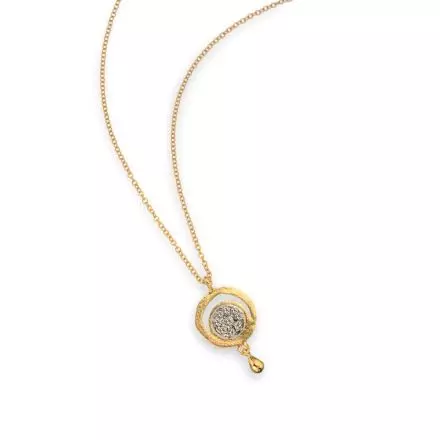 14K Gold Necklace with Diamonds 0.05ct