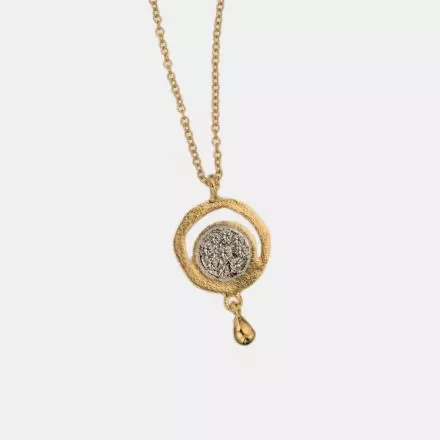 14K Gold Necklace with Diamonds 0.05ct