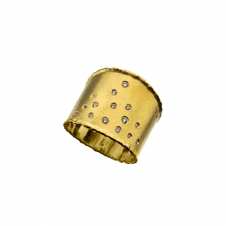 14k Gold Ring with diamonds 14 points
