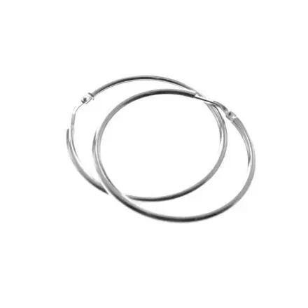 Silver Hoop Earrings 30 mm