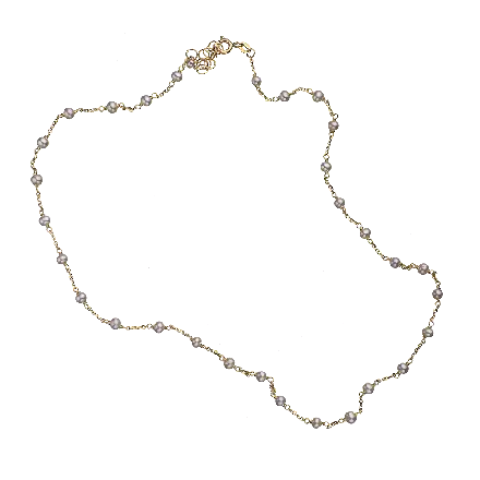 14K Gold Necklace with Pearls