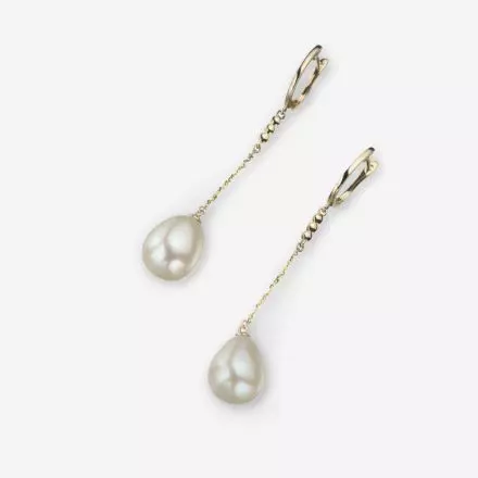 14K Gold Earrings with Pearl
