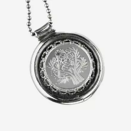 Silver Necklace with Tree of Life Medal