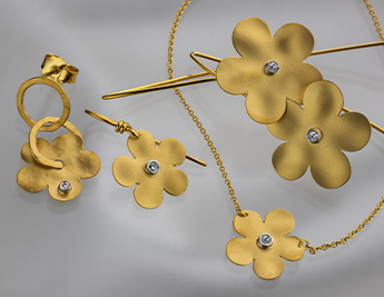 Cistus Blossom Collection | 14K Gold and Diamond Jewelry
