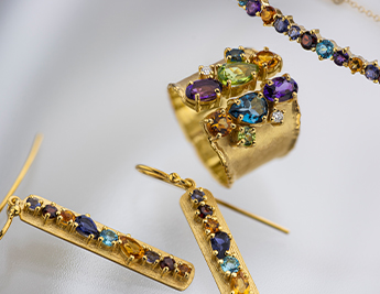 Vitrage Collection |14K Gold Jewelry with Natural Gemstones and Diamonds