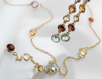 Rainbow Drops Collection | 14K Gold Jewelry with Semi Precious Stones