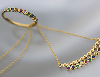 Shades of Sapphire Collection | 14K Matte Finish Gold Jewelry with Sapphires