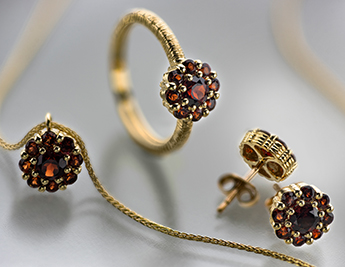Raspberry Collection | 14K Gold and Garnet Jewelry