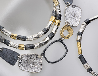 Depths of the Earth Collection | White, Oxidized & Gilded Silver Jewelry