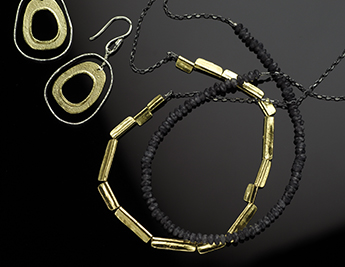 Contour Collection | White, Oxidized & Gilded Silver Jewelry