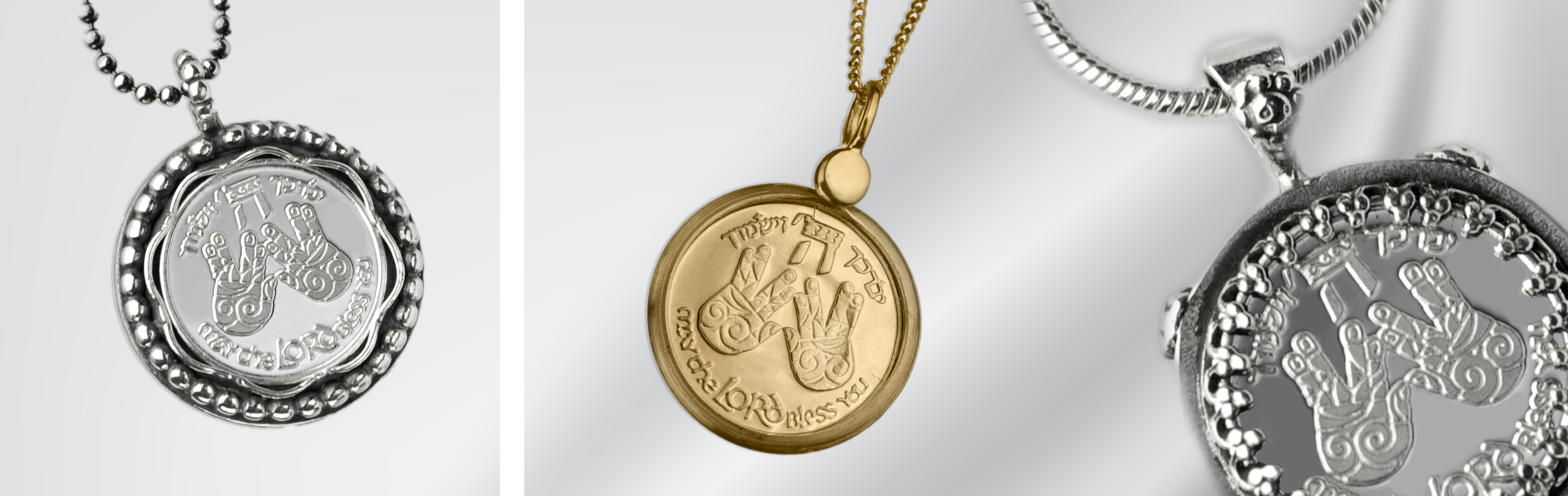 Priestly Blessing Adillion | State Medal set in 14K Gold and Silver Jewelry